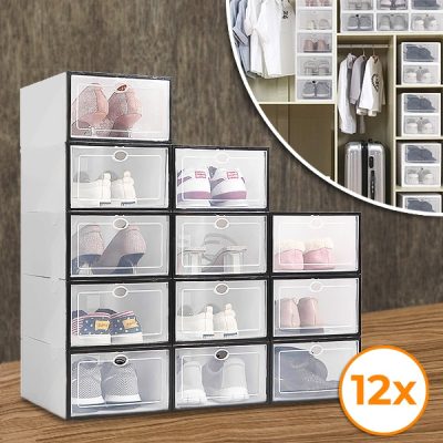 Plastový box na topánky (12 kusov) | SHOEZY