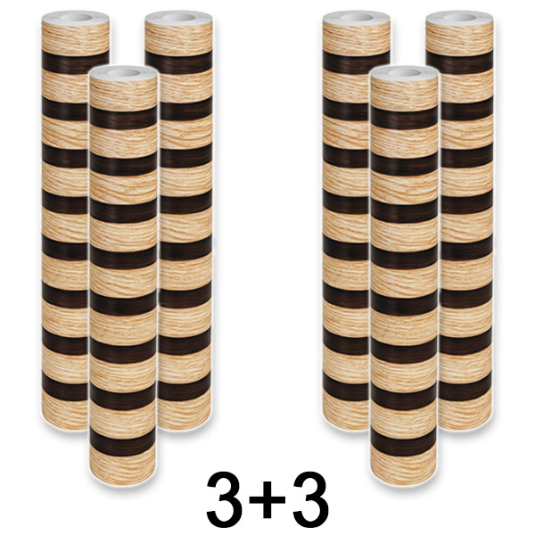 3x Nálepka na stenu s vzhľadom prírodného dreva | LINEWALL 1+1 ZADARMO