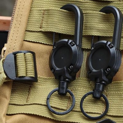 Navíjací kľúčenka s oceľovým lankom (2 ks) | TACTKEY